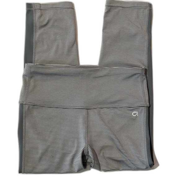 Women's Gap Fit Eclipse Gray Striped X Small Leggings Activewear - Picture 1 of 10